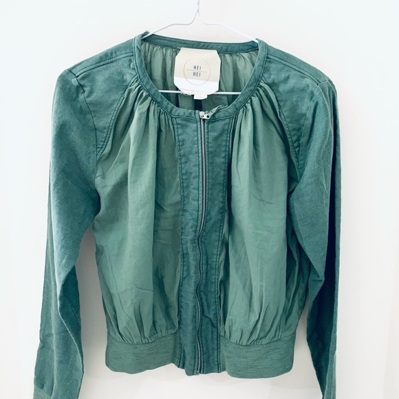 Anthropologie Jackets & Blazers - Anthropologie Hei Hei linen tencel and cotton jacket